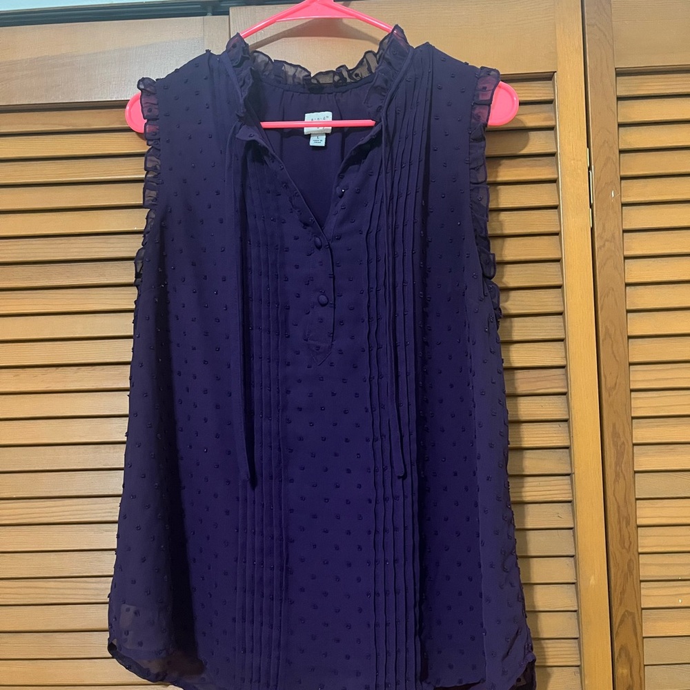 a new day dark purple top